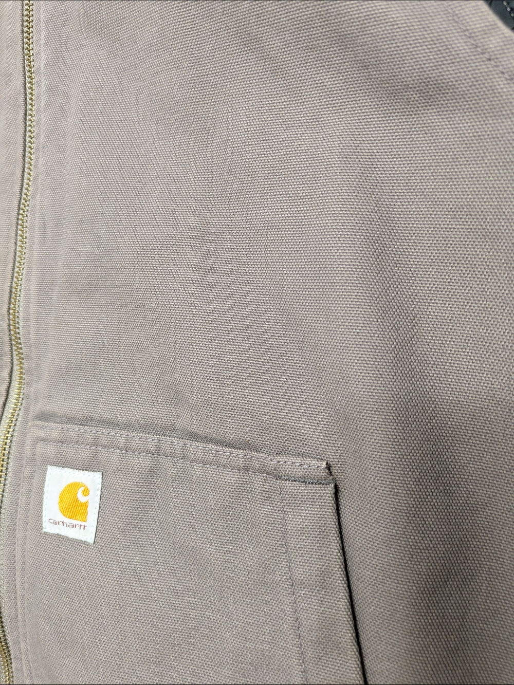 Carhartt Hooded Vest Gray Large 12/14 Thinsulate - Picture 3 of 9
